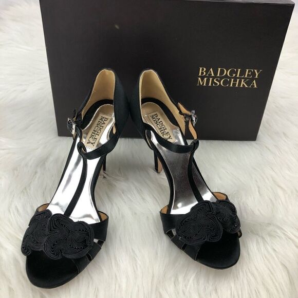 Badgley Mischka Kamille Floreat Peep Toe Heels - Picture 1 of 9